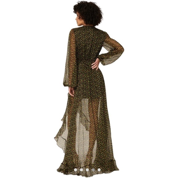 Caroline Constas Vivian Winter Rose Dress - Picture 3 of 6